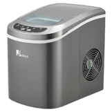 Juskys Eiswürfelmaschine IcyCube - 12 kg / 24 Std. — Eiswürfel in 7-13 min - Eiswürfelbereiter 100 Watt Icemaker klein 2,4 L Wassertank - grau - 1